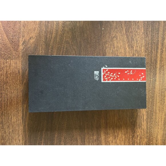 New Chongqing Carpenter Sandalwood Comb Set Floral Inlay w/ Silk Pouch & Box - Picture 3 of 6